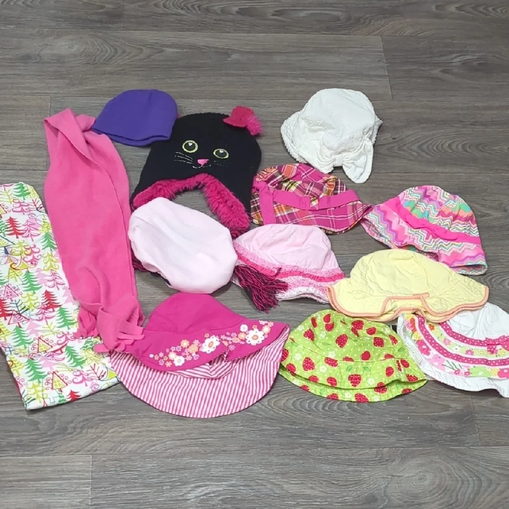 13pc Colorful Baby Hat and Scarf Set